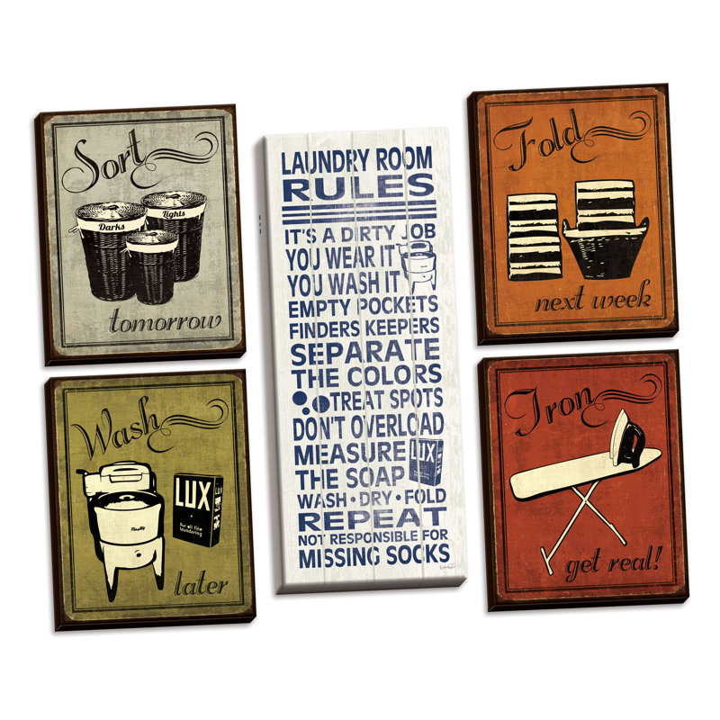 «Trendy and Extremely populaire humour Laundry Room Rules and Laundry Sign» par N.Harbick - impression sur toile