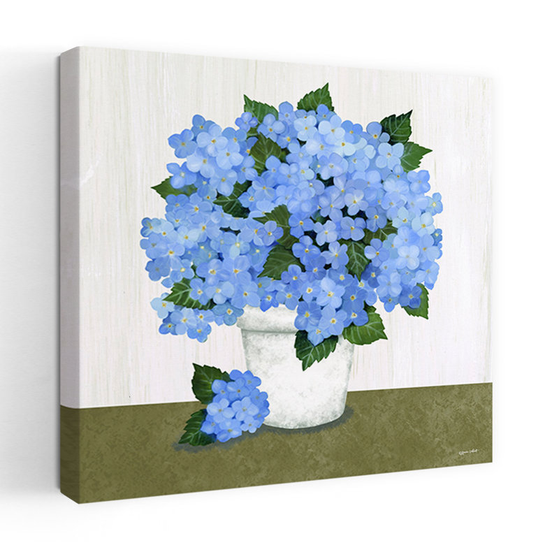 Hortensias bleus, hydrangées contemporaines, fleurs printanières, H 32 po x l 32 po