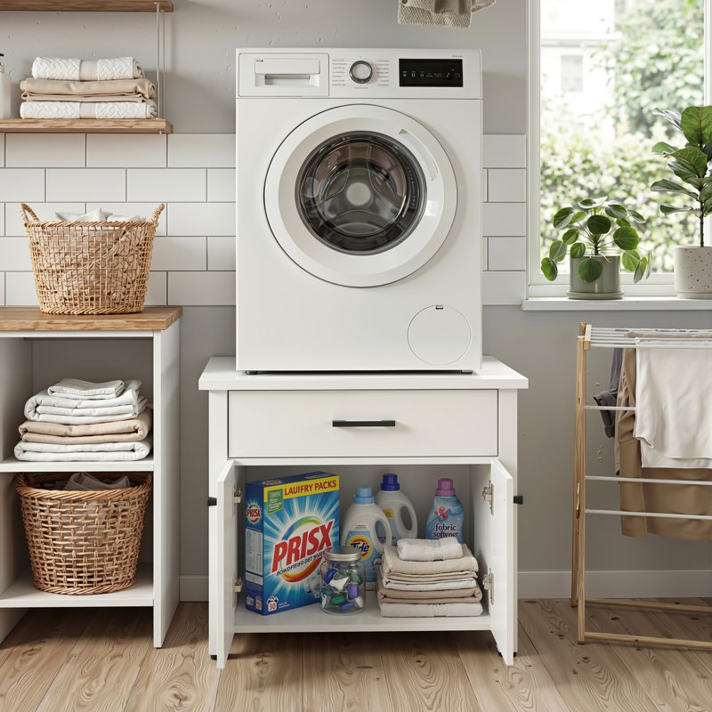Lavabo sur pied avec tiroir et armoire l 28,3 po x P 28,3 po x H 22,8 po