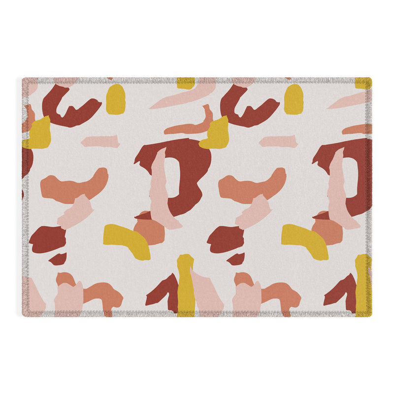 Drobman Abstract Indoor / Outdoor Rug, Rectangle 2' x 3'