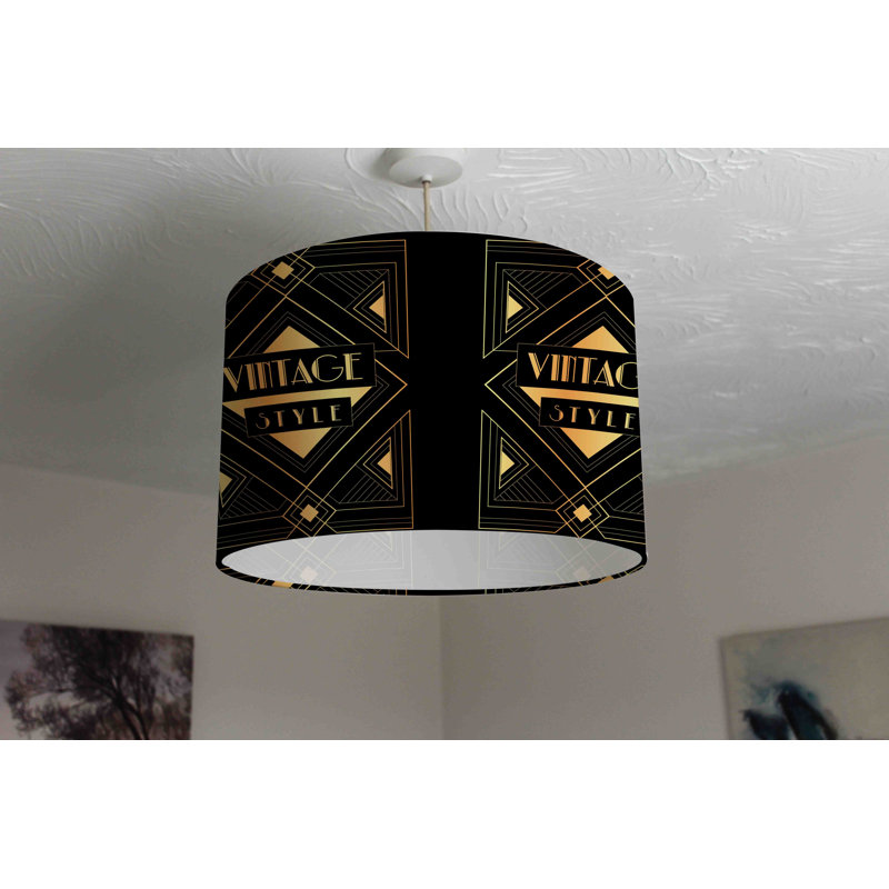 Drum Cotton Pendant Shade ( Uno ), 25cm H x 40cm W x 40cm D