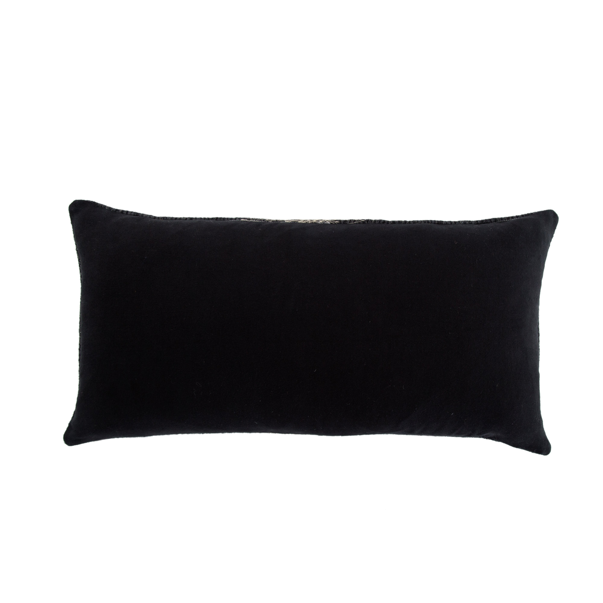 Gowan Handmade Ombre Lumbar Pillow, Pillow Cover Only - No Insert, Rectangle 12"H x 24"W, Black