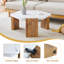 Table basse hexagonale moderne de 31 pouces avec surface en marbre blanc | Idée de cadeau