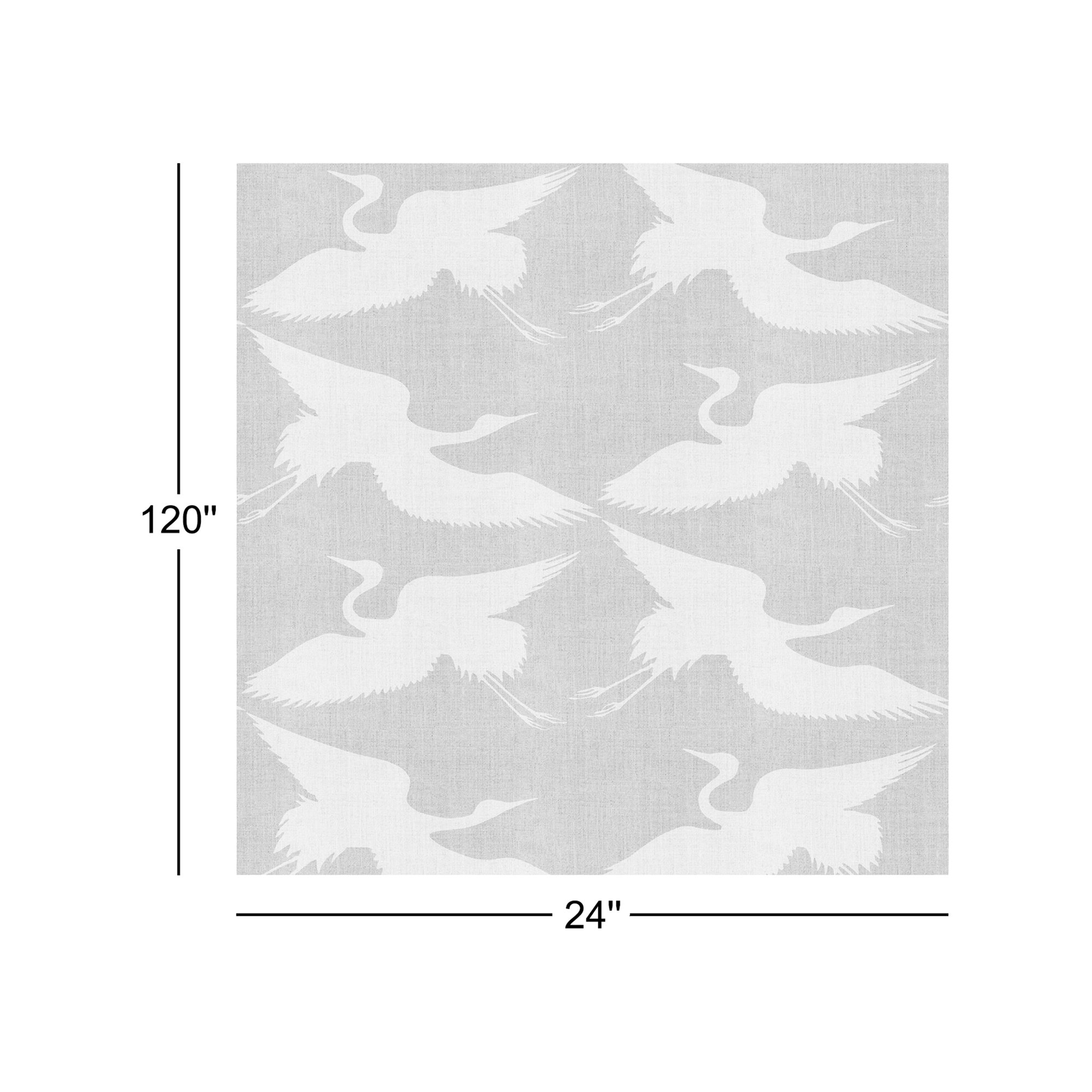 Paper Cranes 10' L x 24" W Peel and Stick Wallpaper Roll, Eucalyptus, Self-adhesive