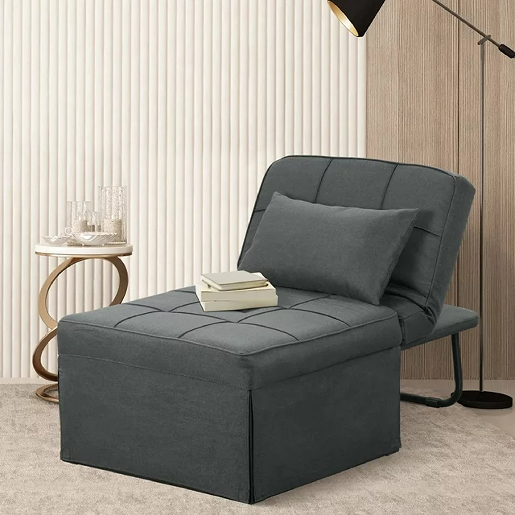 Folding on sale ottoman chair