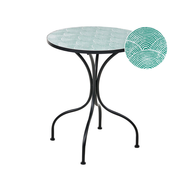 Cepero Round Metal Outdoor Bistro Table , 60cm cm W 60cm cm D