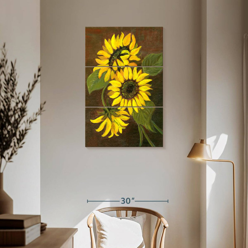 Harnek Rustic Sunflowers, 57" H x 36" W