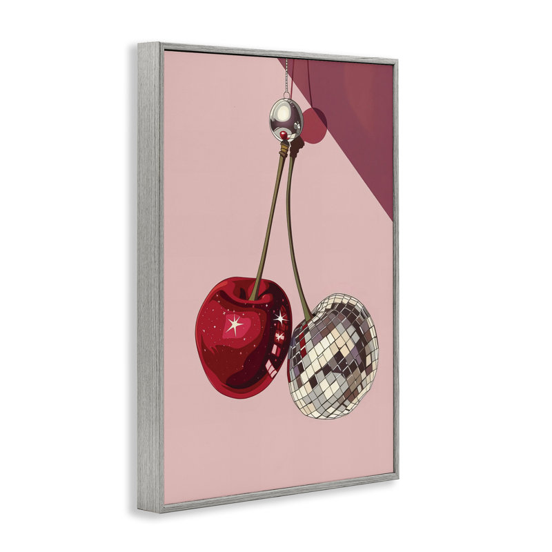 Giclée encadrée de cerises éblouissantes disco, design par LSR Design Studio, Estampe numérique Farmhouse, H 18 po x l 12 po