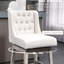 Tabouret pivotant beige à 180 degrés, hauteur comptoir, bouton, repose-pieds en bois massif, beige bar, rembourrage respirant, repose-pieds