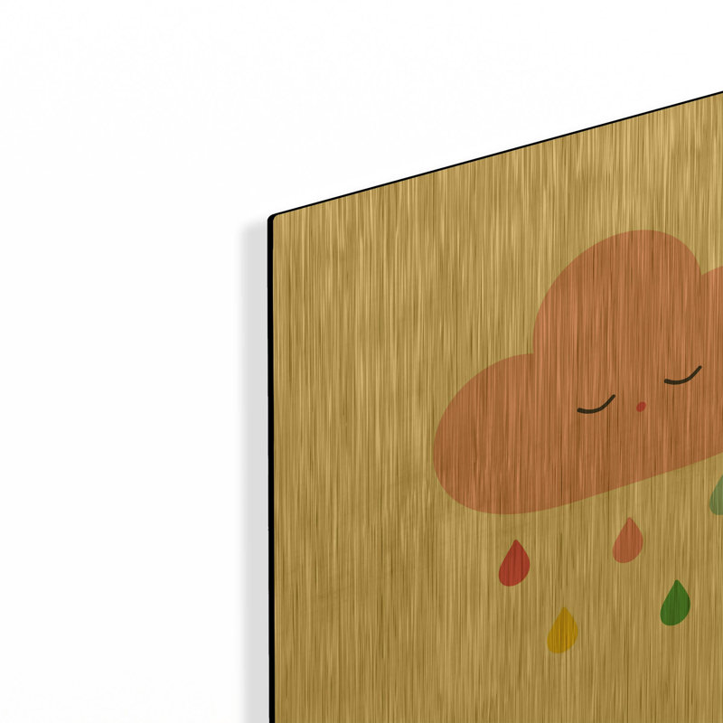«Sleepy Cloud II» par Ann Kelle, art mural en métal doré, 12 po x 12 po, 12 po x 12 po
