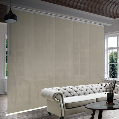 Store vertical semi-diaphane en maille ardoise