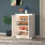6 Pair Solid Wood Shoe Storage Cabinet-1356466041