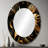 Golden Lily On Black I - Lily Decorative Mirror, Modern Wall Mirror, Printed Metal Art-121543814-121543815