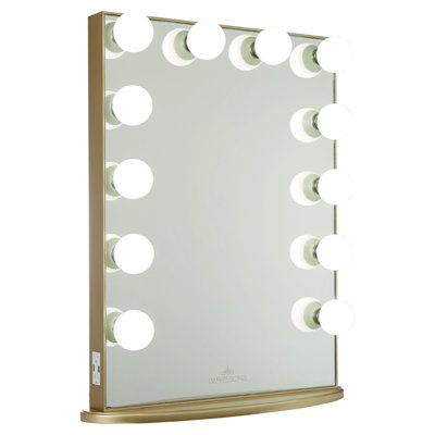 Miroir de coiffeuse Hollywood Glow XL avec 12 ampoules DEL