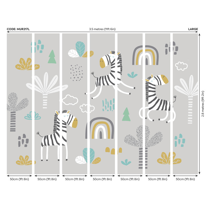 Matte Non-Pasted Wall Mural, 280cm L x 350cm W, Green