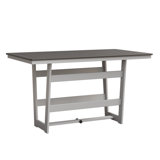 Berlin Gardens Hudson Marine With Matte White Base 40″ Bar Table