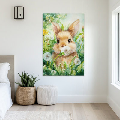  Reproduction d'art de lapin de Pâques au printemps, décoration murale de lapin de Pâques au printemps, décorations murales de fleurs de lapin et de printemps, impressions de Pâques pour le salon, la chambre d'enfant, la chambre de bébé, la chambre de bébé