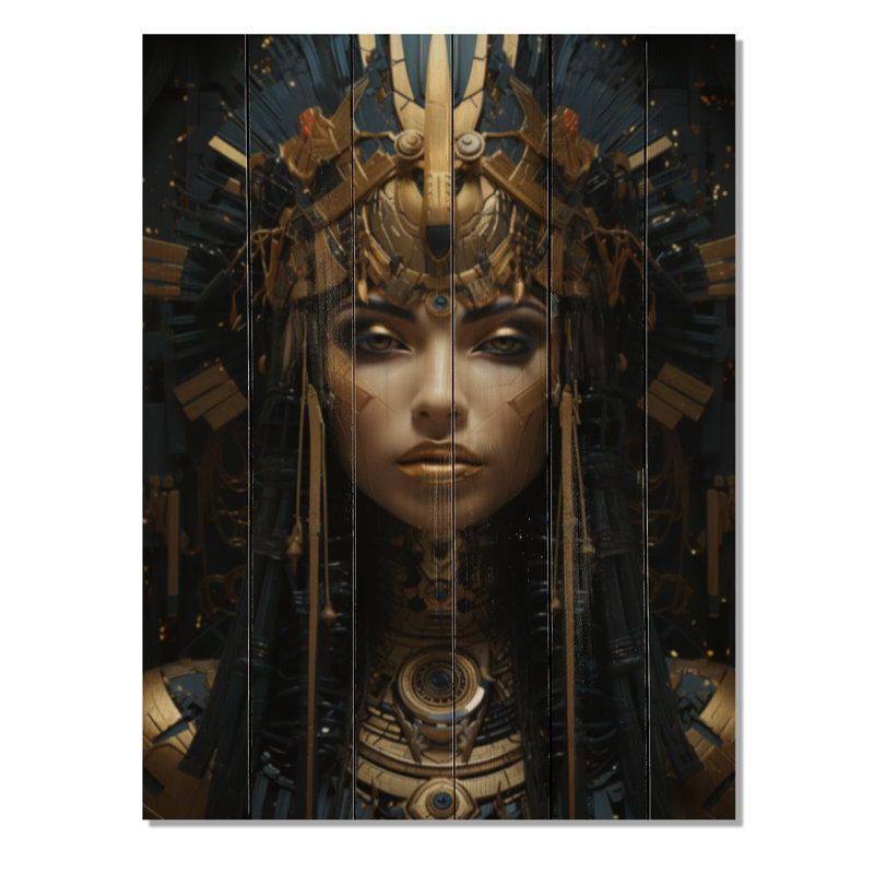Égypte, anciens mystères Pharaon II sur bois, H 40 po x l 30 po x P 0,78 po