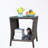 Square shape Coffee Table with tempered glass and shelf