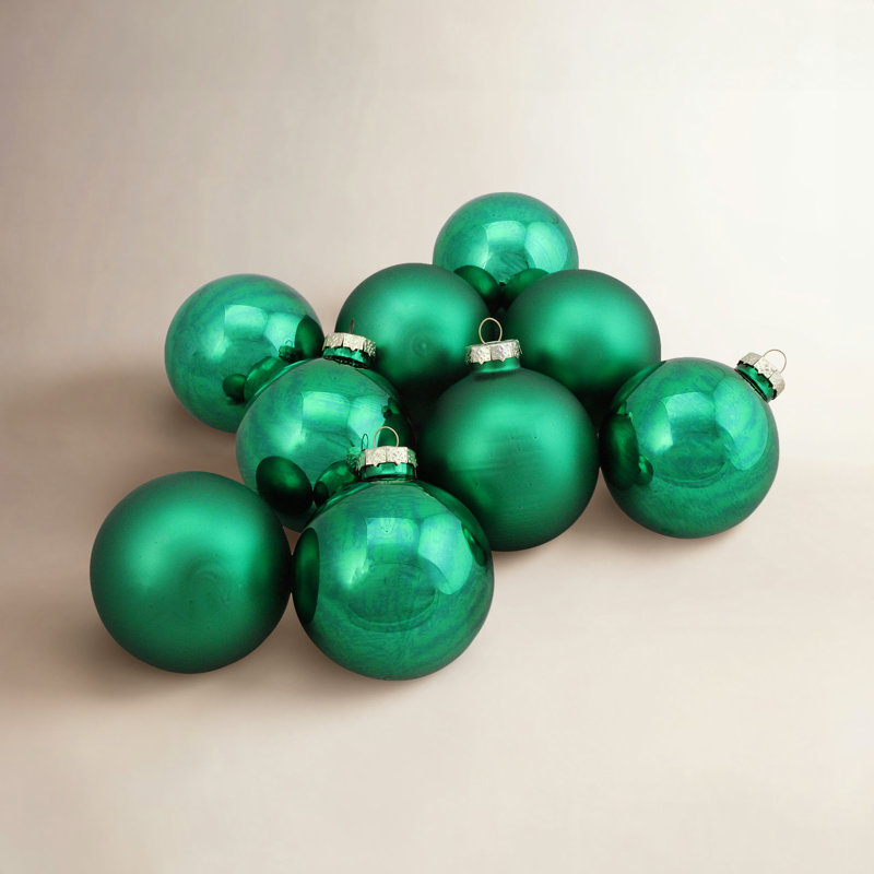 Ornement boule de Noël en verre, Vert