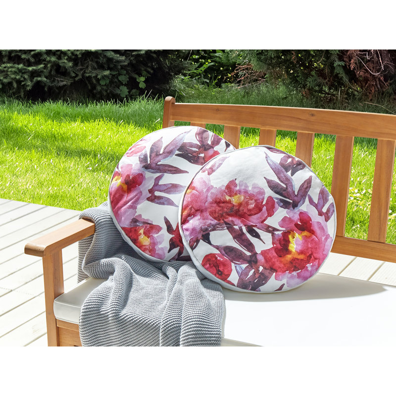 Amarjeet Lanrosso Indoor / Outdoor Floral Circular Scatter Cushion With Filling