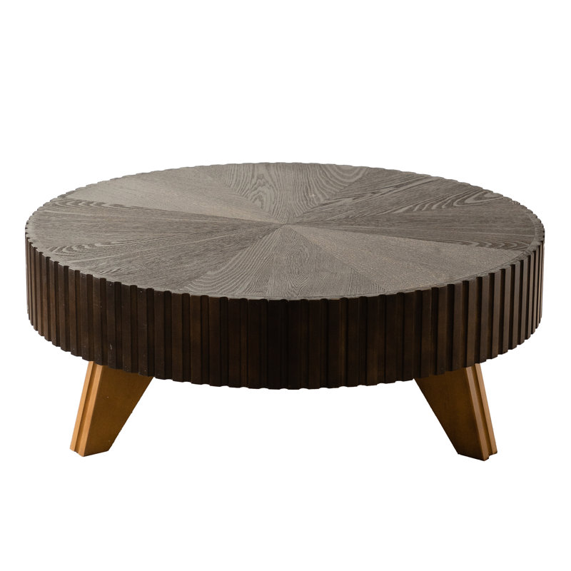 Table basse rétro 35,4 po, brune. Avec pieds en bois massif et fines. Pour le café, les livres et la décoration. Fournie avec une décoration élégante de 35,4 po. Disponible