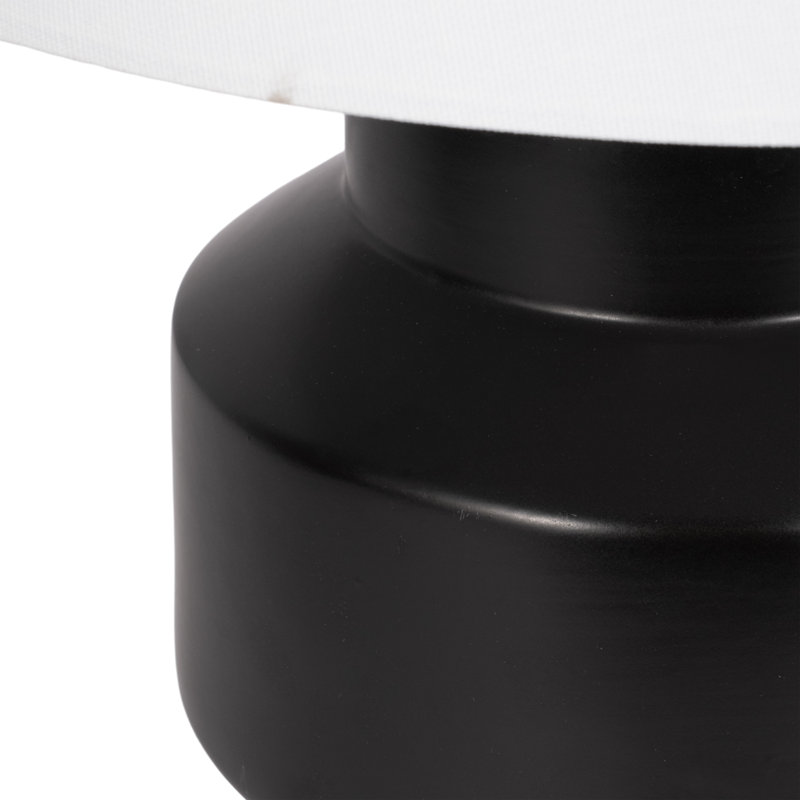 Lampe de table cylindrique en céramique noire de 22 po Latitude Run® pour espaces modernes