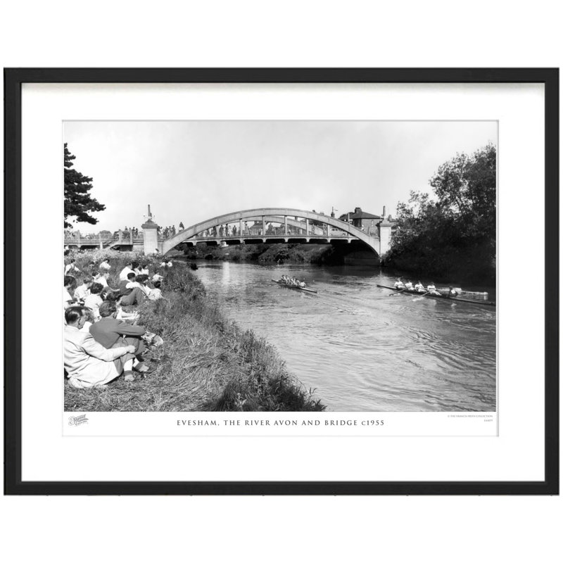 Evesham, The River Avon And Bridge C1955 by Francis Frith - Single Picture Frame Print, 28cm H x 36cm W x 2.3cm D