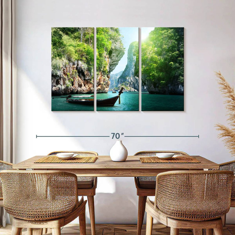 Mehar Railay Waterfalls, 36" H x 57" W