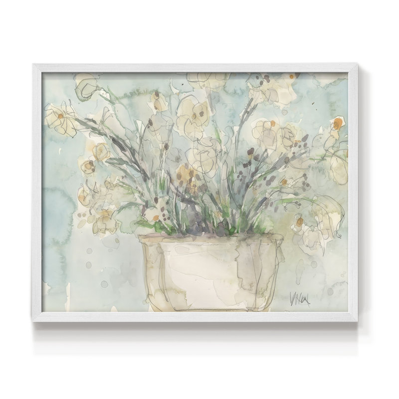Tabletop Display I -Framed Print - Restickable, 8" H x 10" W, White