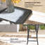 Square Metal Folding Outdoor Side Table , 45cm cm W 45cm cm D