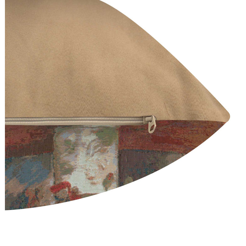 Van Gogh Red Poppies Cotton Euro Cushion Cover
