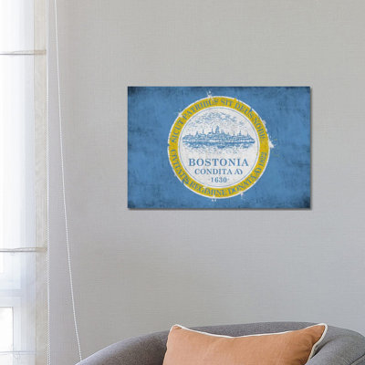 Bostonmassachusetts Flag - Wrapped Canvas Print