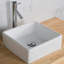 Ceramic White Square Vessel Bathroom Sink