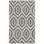 Tapis gris foncé / ivoire en laine touffeté à la main à motif géométrique Forsberg-66634579