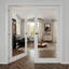 Porte intérieure vitrée à un battant, portes françaises en MDF CARB P2 et verre trempé SGCC, quincaillerie noire mate avec poignée, verrou, loquet et charnières, préfinie et imperméable, garde-manger, chambre, salle de bain et placard, teinture facile à appliquer soi-même, 162,5 cm x 203,2 cm-101982268-108988258