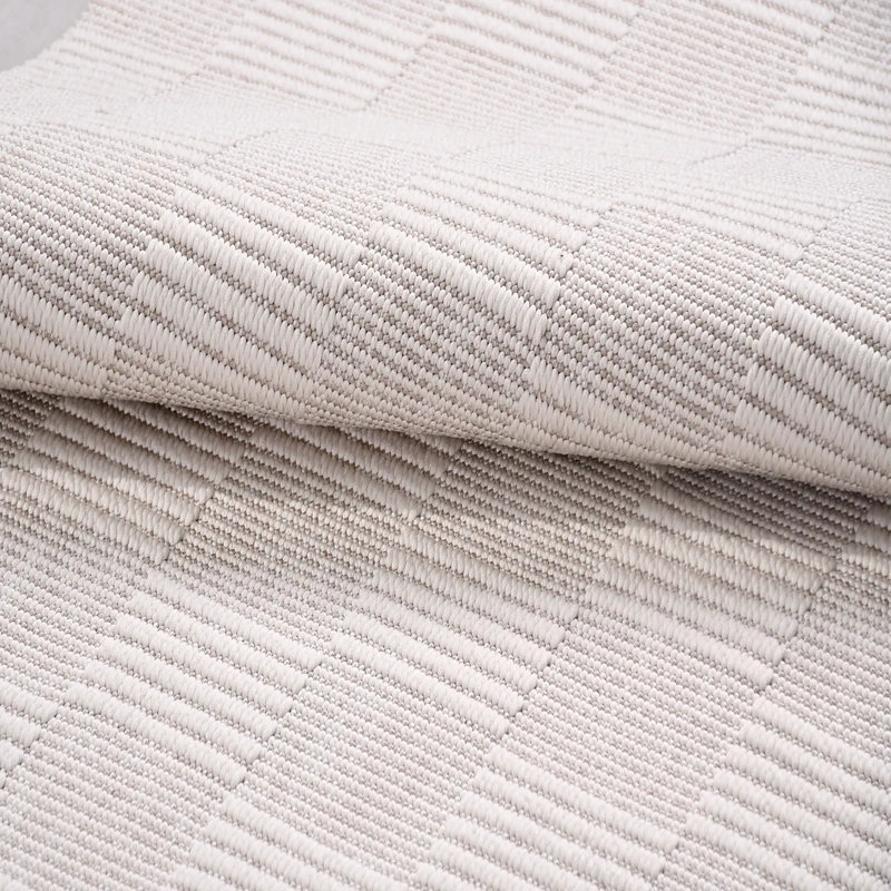 Tapis crème moderne en polyester Fiedler facile à nettoyer, 6,5 pi x 13 pi