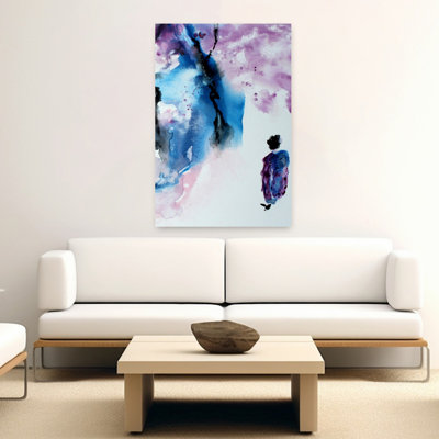 Contemporary Art Abstract Cherry Tree Spring Landscape Wall Art 1 Piece Wrapped Canvas Wall Art