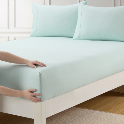 Draps-housses en microfibre brossée 6PK