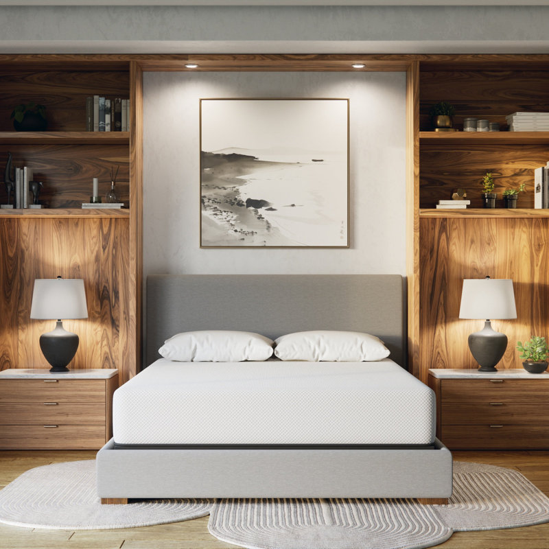 Matelas en mousse viscoélastique imprégnée de gel Blanc, 10", Grand lit