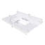 Comptoir de meuble-lavabo en marbre 37 po, comptoir blanc avec 3 trous de robinet pré-percés, comptoir de salle de bain avec lavabo central rectangulaire encastré et dosseret de 4 po de hauteur, meuble-lavabo Bianco Carrara Venato