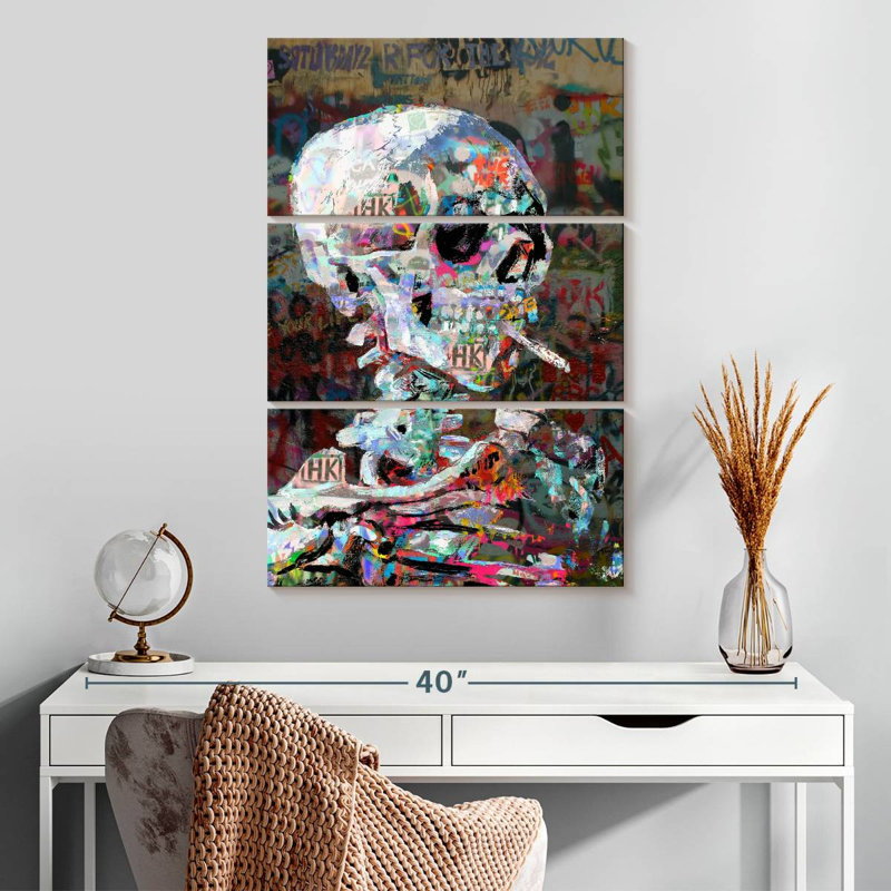 Kerner Skull Heavy Graffiti, 32" H x 20" W