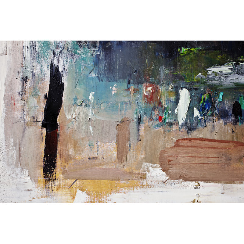 Abstract Painted Art Background - Wrapped Canvas Painting, 20cm H x 30cm W x 3.8cm D