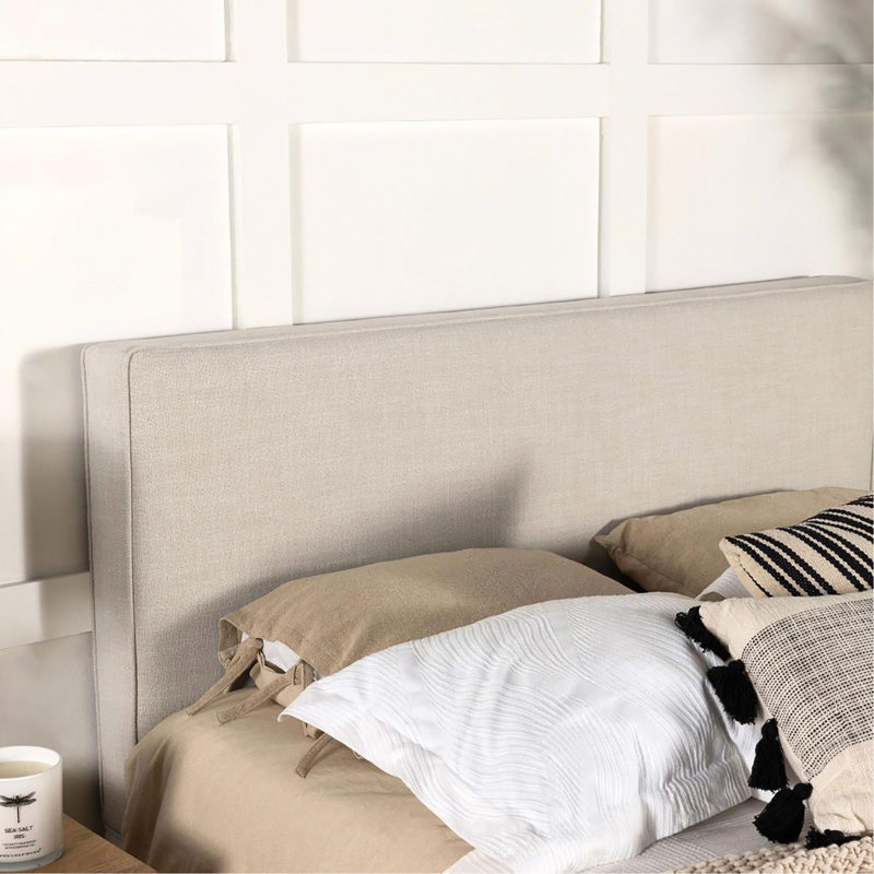 Sand Headboard With Self-Welt Details, Twin, Ivory