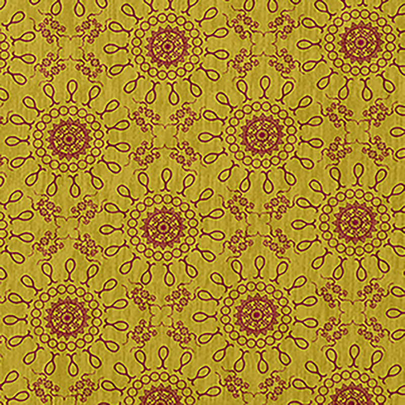 Tapis intérieur / extérieur en chenille tissé à la machine en jaune, Rond 5 pi