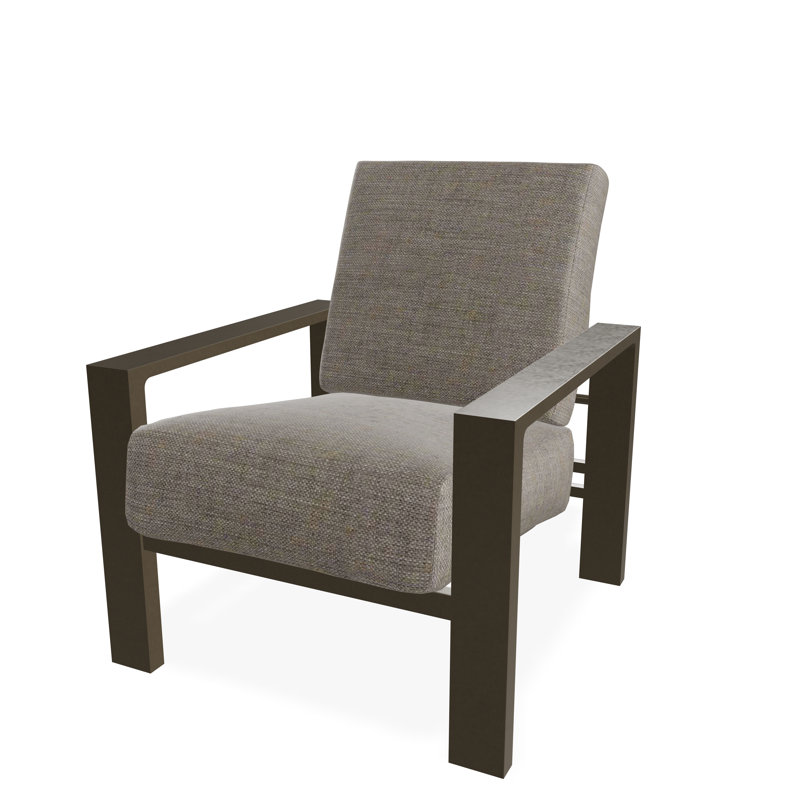 Larssen Deep Seating Cushion Arm Chair, Cast Ash Sunbrella® Plainweave, Beachwood