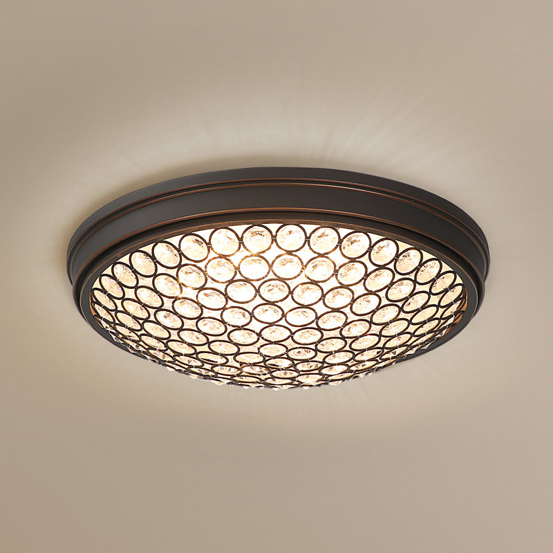 Plafonnier à DEL moderne 13 po avec abat-jour en cristal, écoénergétique