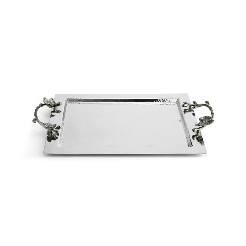 Black Orchid Serving Tray, 2"H x 18.25" W x 12.25" D