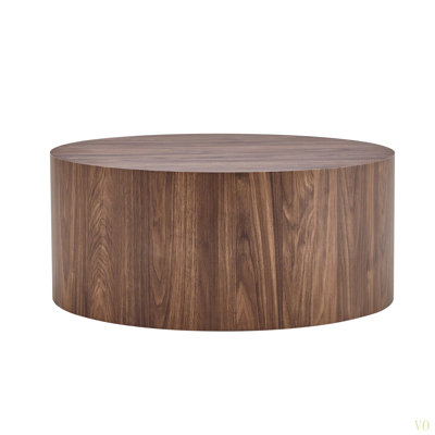 Simple Cylindrical Coffee Table, 23.6-Inch Diameter X 11.8 Inch Height,MDF Material Living Room Furniture. Suitable For Industrial Style, Or Modern Minimalist Living Room.
