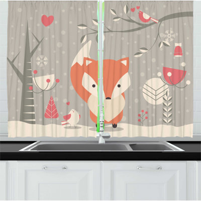 Ruffled Kitchen Curtain